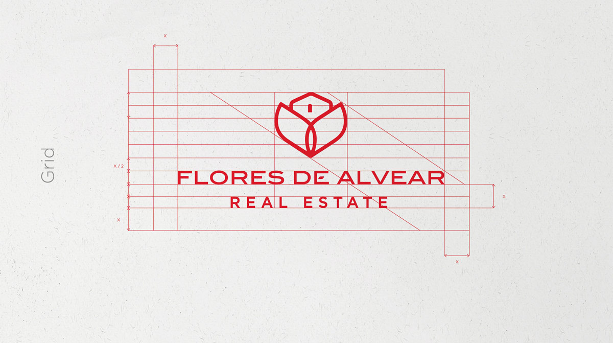 Grilla del logo de Real Estate